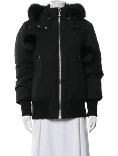Pre-owned Moose Knuckles Down Jacket In Black