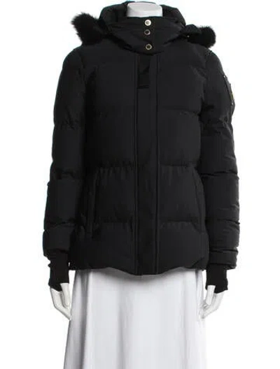Pre-owned Moose Knuckles Down Jacket In Black