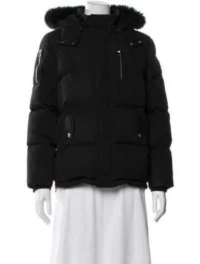 Pre-owned Moose Knuckles Down Jacket In Black