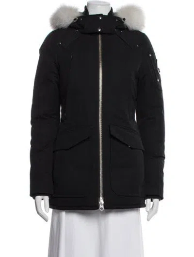 Pre-owned Moose Knuckles Down Jacket In Black