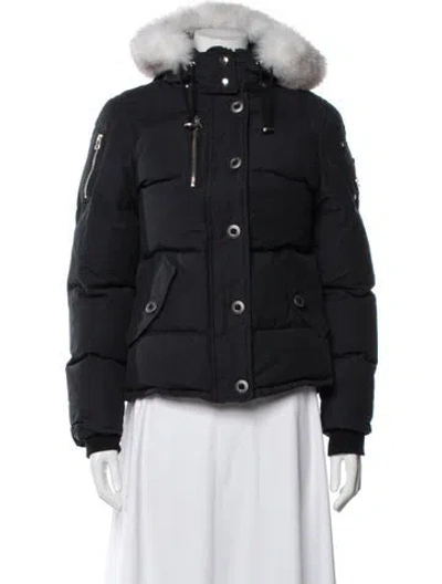 Pre-owned Moose Knuckles Down Jacket In Black