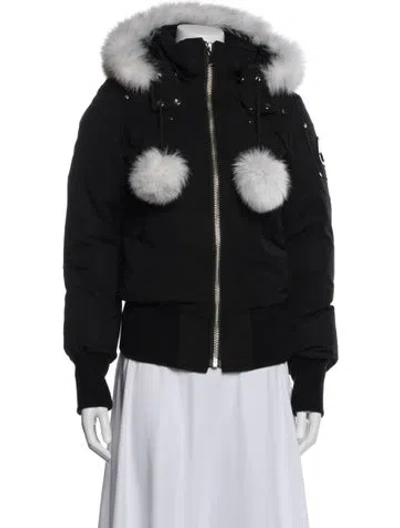 Pre-owned Moose Knuckles Down Jacket In Blue