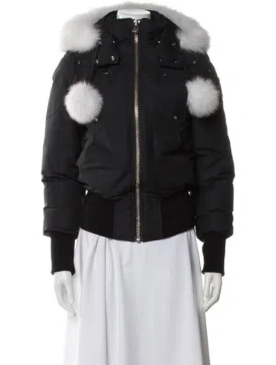 Pre-owned Moose Knuckles Down Jacket In Blue