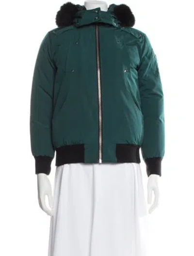 Pre-owned Moose Knuckles Down Jacket In Green