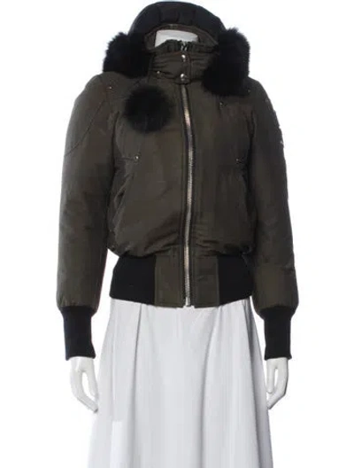 Pre-owned Moose Knuckles Down Jacket In Green