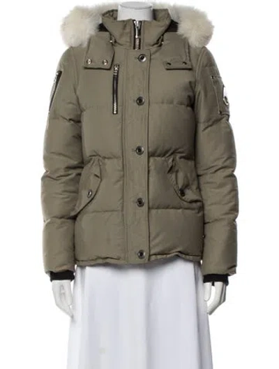 Pre-owned Moose Knuckles Down Jacket In Green