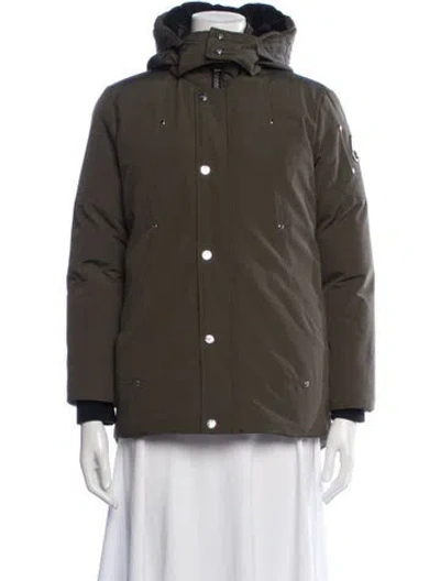 Pre-owned Moose Knuckles Down Jacket In Green