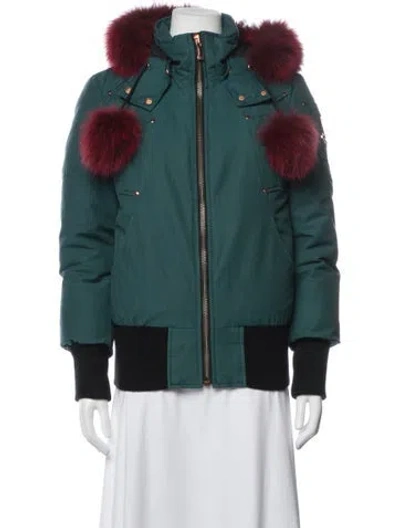 Pre-owned Moose Knuckles Down Jacket In Green