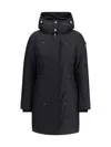 Moose Knuckles Black Recycled Polyester Parka In Black