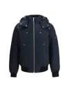 Moose Knuckles Stylish Bomber Jacket Hood In Black