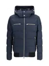 Moose Knuckles Cloud Detachable-hood Shell-down Jacket Navy In Blue
