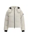 Moose Knuckles Misti Hooded Puffer Jacket In Gray