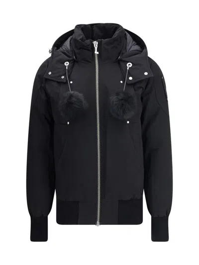 Moose Knuckles Debbie Bomber Jacket In Black