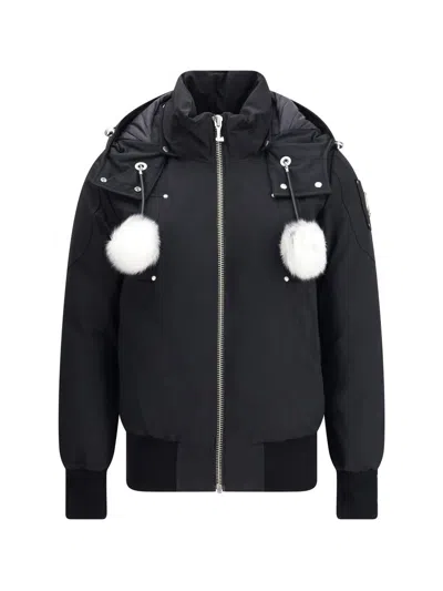 Moose Knuckles Debbie Bomber Jacket In Black