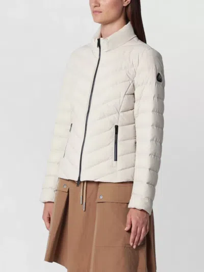 Moose Knuckles Elora Alabaster Padded Nylon Jacket In White