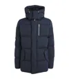Moose Knuckles Down Shearling-trim 3q Jacket In Blue