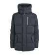 Moose Knuckles Down Shearling-trim 3q Jacket In Gray