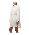 Moose Knuckles Drawstring Waist Windbreaker In White