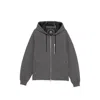 Moose Knuckles Drawstring-hooded Logo-patch Jacket In Gray