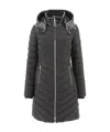 Moose Knuckles East Prairie Hooded Down Jacket In Black