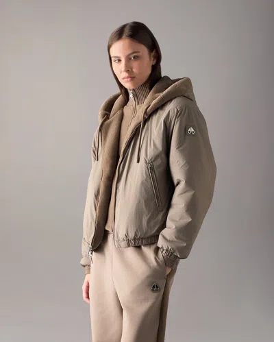 Moose Knuckles Eaton Bunny Reversible Hoodie In Neutral
