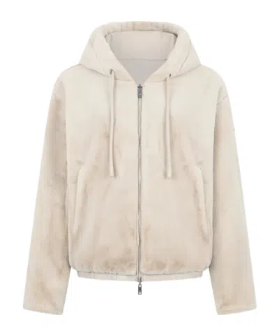 Moose Knuckles Eaton Bunny Reversible Zipped Jacket In Neutral
