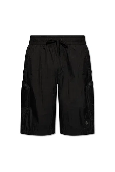 Moose Knuckles Elasticated Waistband Cargo Shorts In Black