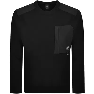 Moose Knuckles Elowan Crew Neck Sweatshirt Black