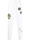 Moose Knuckles Embroidered Montrose Joggers In White