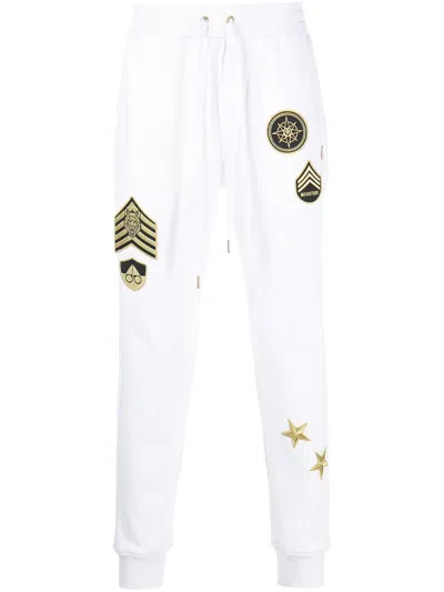 Moose Knuckles Embroidered Montrose Joggers In White
