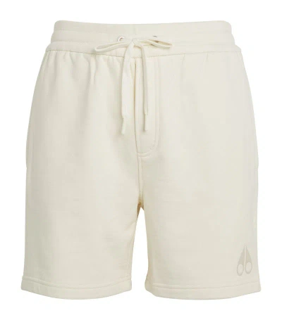 Moose Knuckles Embroidered Sweatshorts In Ivory