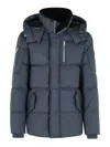 Moose Knuckles Everest 3q Grey Nylon And Cotton Down Jacket In Gray