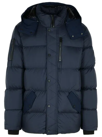 Moose Knuckles Everest 3q Hooded Padded Jacket In Navy