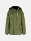Moose Knuckles 'everest 3q' Nylon And Green Cotton Down Jacket In Green
