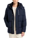 Moose Knuckles Everest 3q Removable-hood Padded Jacket In Blue