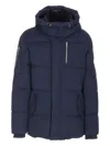 Moose Knuckles Everest 3q Removable-hood Padded Jacket In Blue