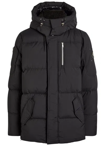 Moose Knuckles Everest 3q Shell Puffer Coat In Black