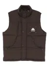 Moose Knuckles Everest Button-fastening Padded Waistcoat In Brown