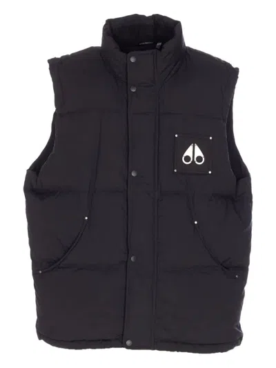 Moose Knuckles Insulated Sleeveless Jacket High Collar In Blue