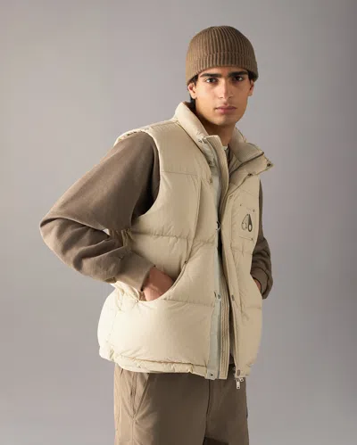 Moose Knuckles Everest Down Puffer Vest In Alabaster