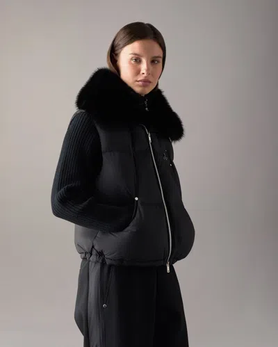 Moose Knuckles Everest Down Puffer Vest In Black