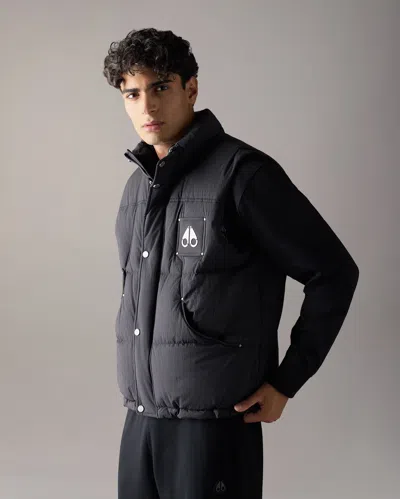 Moose Knuckles Everest Down Puffer Vest In Black
