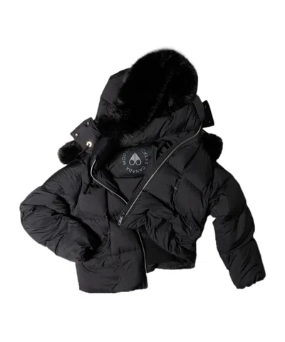 Moose Knuckles Everest Hooded Down Puffer In Black