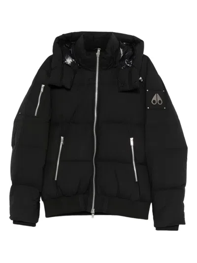 Moose Knuckles Everest Hooded Padded Jacket In Black