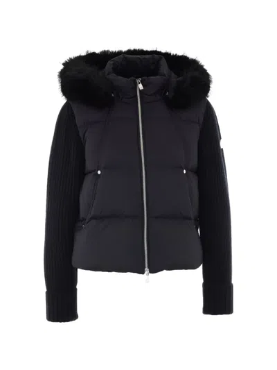 Moose Knuckles Everest Hybrid Quilted Jacket In Black