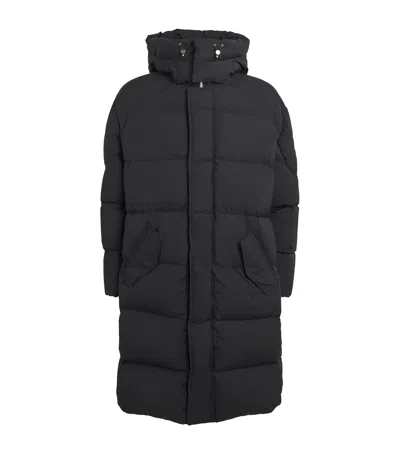 Moose Knuckles Everest Long Shell Puffer Coat In Black