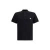 Moose Knuckles Black Polo With Classic Collar And Logo Patch On The Front