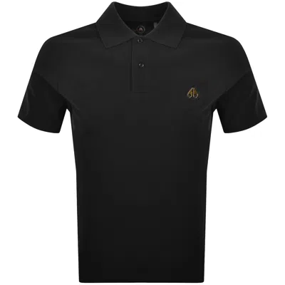 Moose Knuckles Everett Gold Polo T Shirt Black
