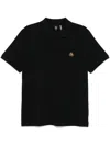 Moose Knuckles Everett Gold Polo Shirt In Black