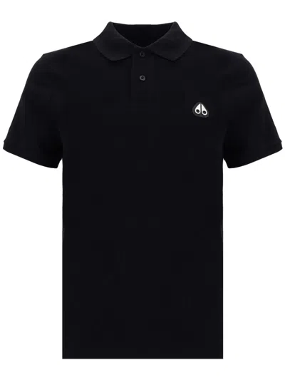 MOOSE KNUCKLES EVERETT LOGO-APPLIQUÉ POLO SHIRT
